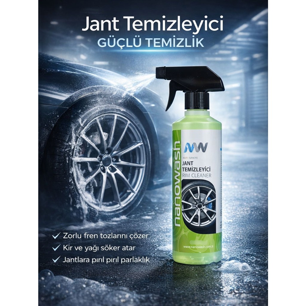 Nanowash Mw Jant Temizleyici 500 ml – Güçlü Fren Tozu Çözücü Oto Jant Temizleme Spreyi Diğer Fiyatı