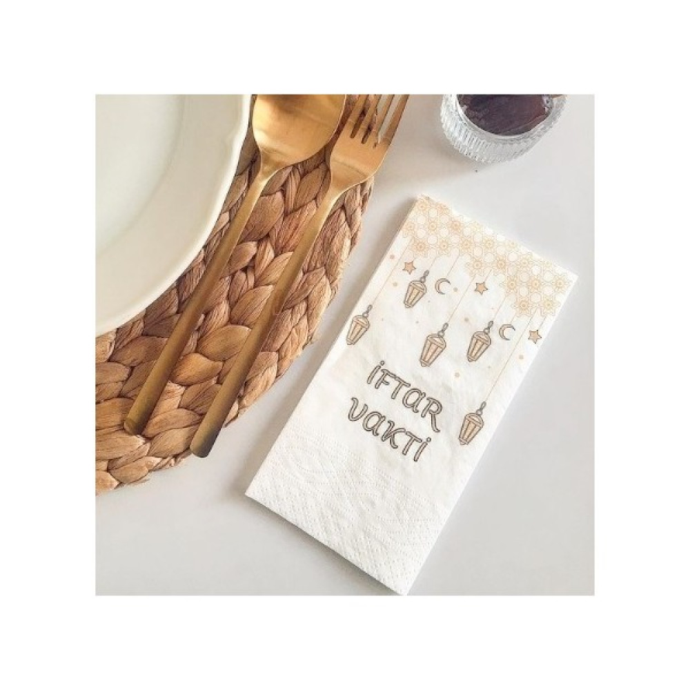 NapkinStore Iftar Vakti Mottolu Peçete 24 'lü Peçete Fiyatı