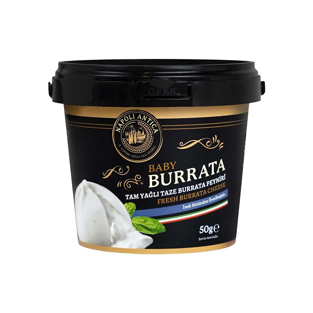 Napoli Antica Baby Tam Yağlı Taze Burrata Peyniri İnek Sütlü 50 g Peynir Fiyatı