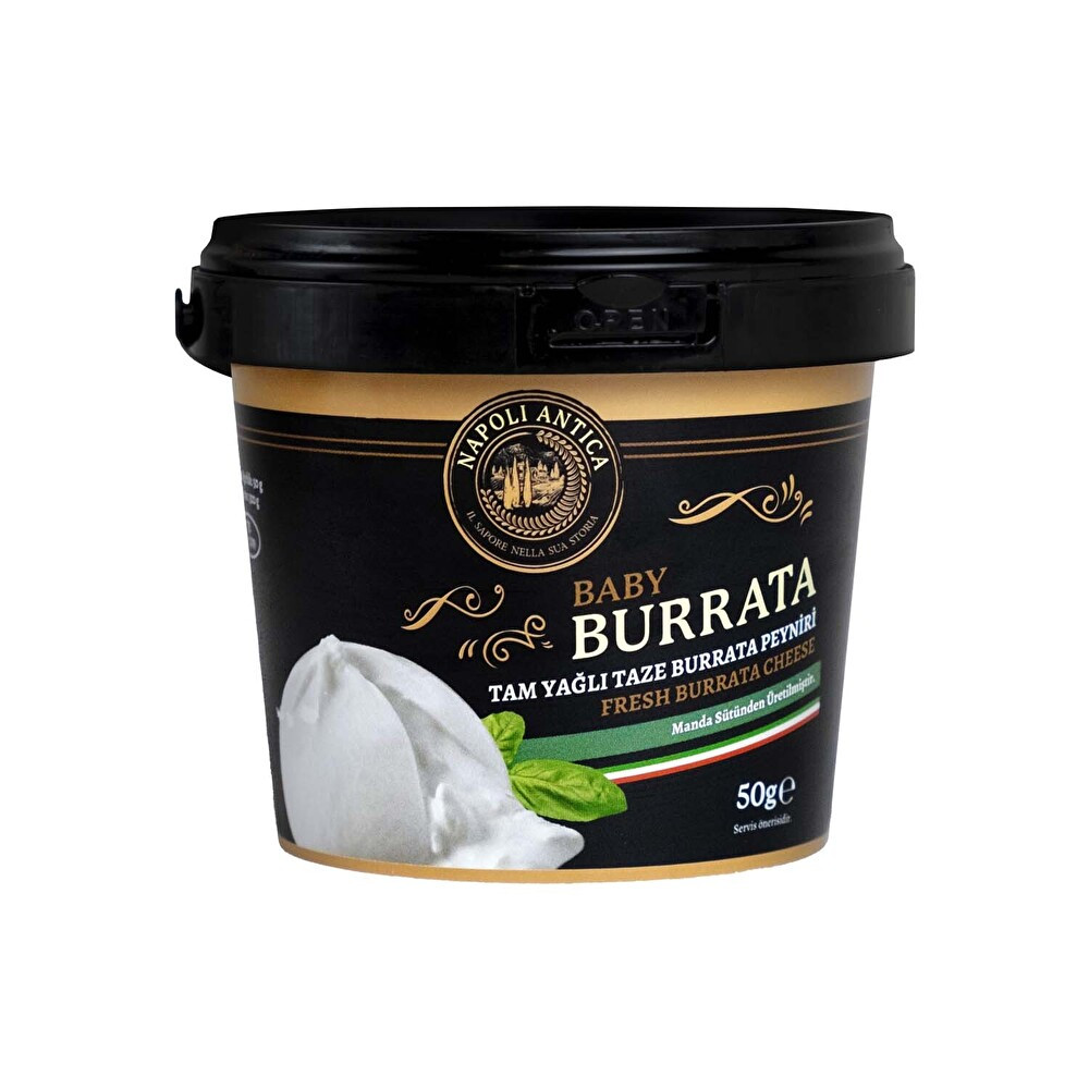 Napoli Antica Baby Tam Yağlı Taze Burrata Peyniri Manda Sütlü 50 g Peynir Fiyatı