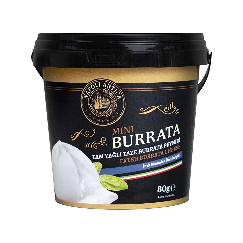 Napoli Antica Mini Tam Yağlı Taze Burrata Peyniri İnek Sütlü 80 g Peynir Fiyatı