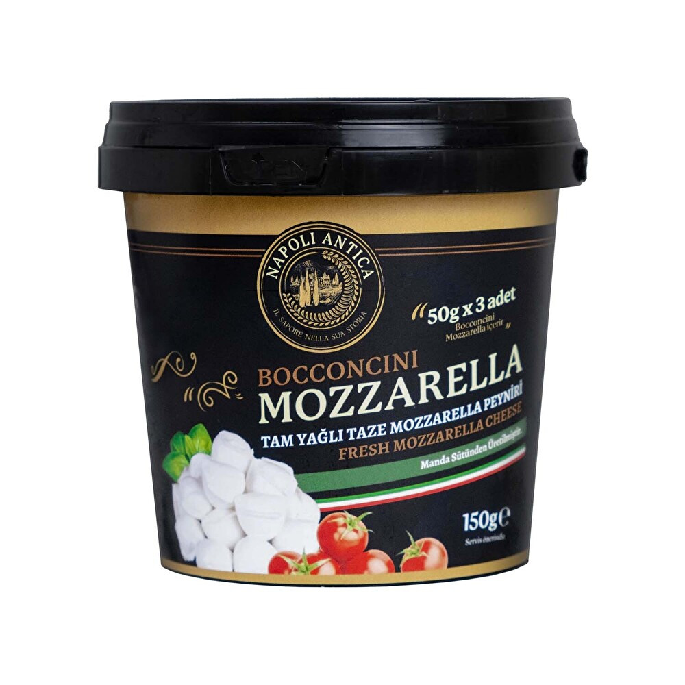 Napoli Antica Tam Yağlı Taze Mozzarella Peyniri Manda Sütlü 50g x 10Adet 150 g Peynir Fiyatı