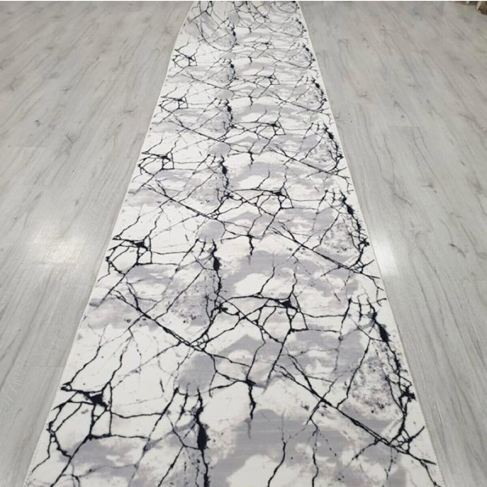 Nar Store Home Mermer Desen Kaymaz Taban Yıkanabilir Kesme Yolluk Halı - Gri - 80 x 100 cm Yolluk Fiyatı