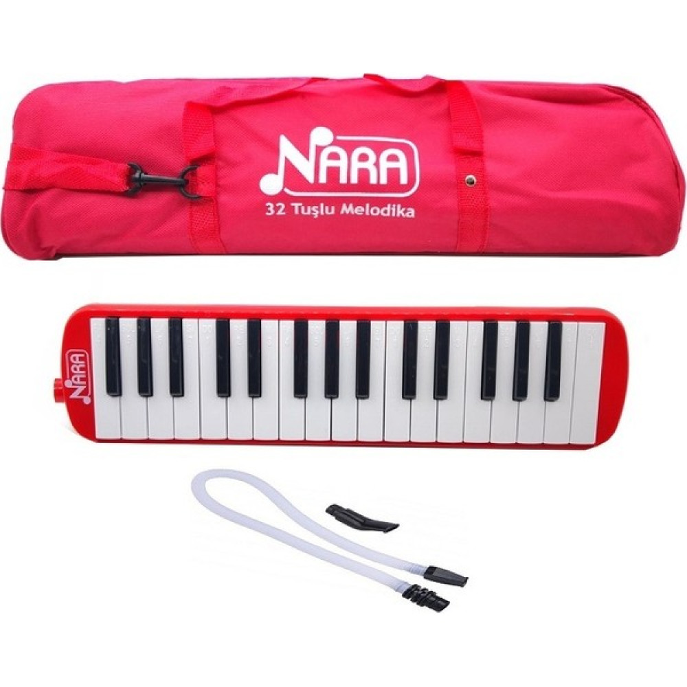Nara 32 Tuşlu Çantalı Melodika Kırmızı Nefesli Çalgılar Fiyatı