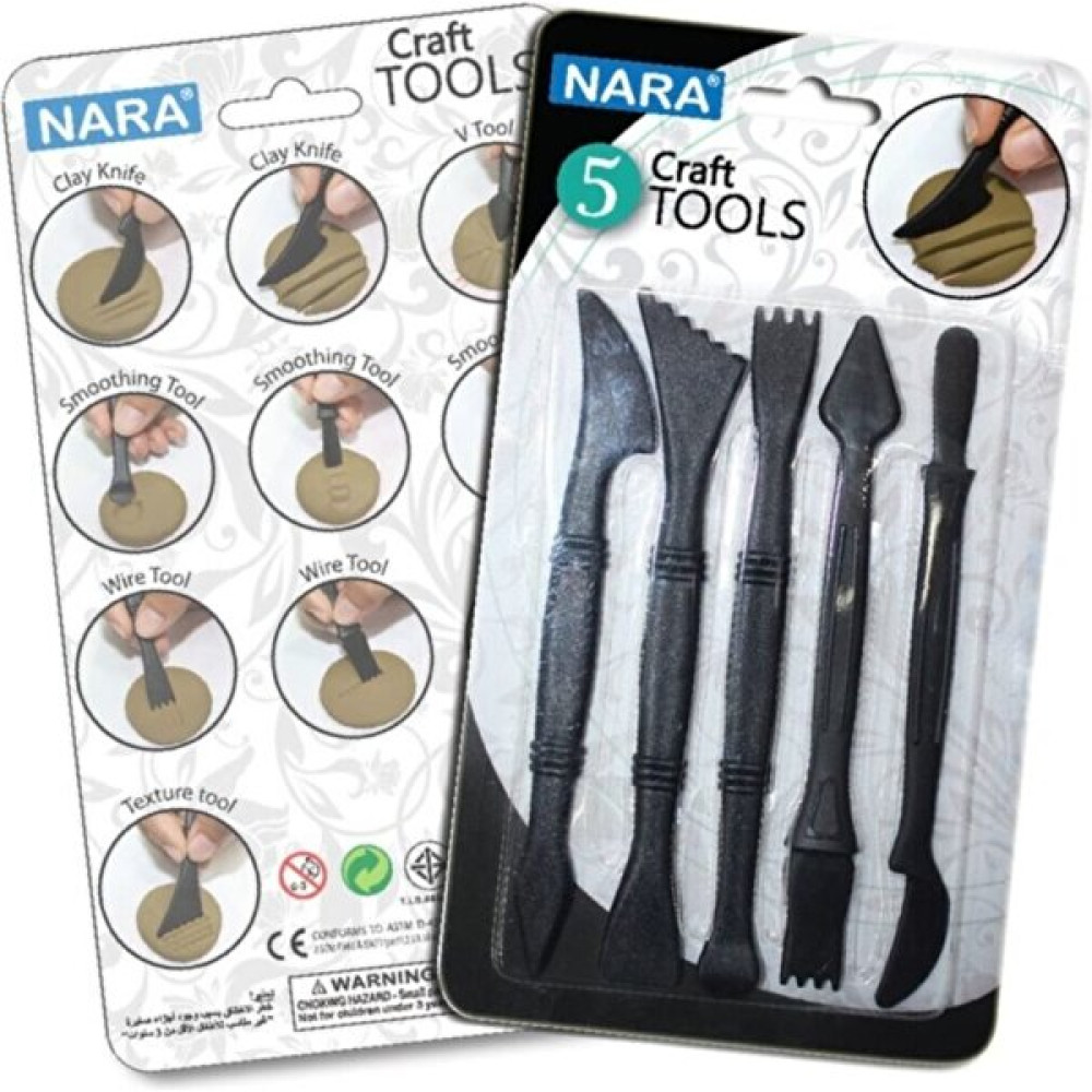 Nara Plastik Ebeşuar Modelaj 5'li Set (Polimer Kil,hamur Şekillendirme) Yardımcı Malzeme Fiyatı