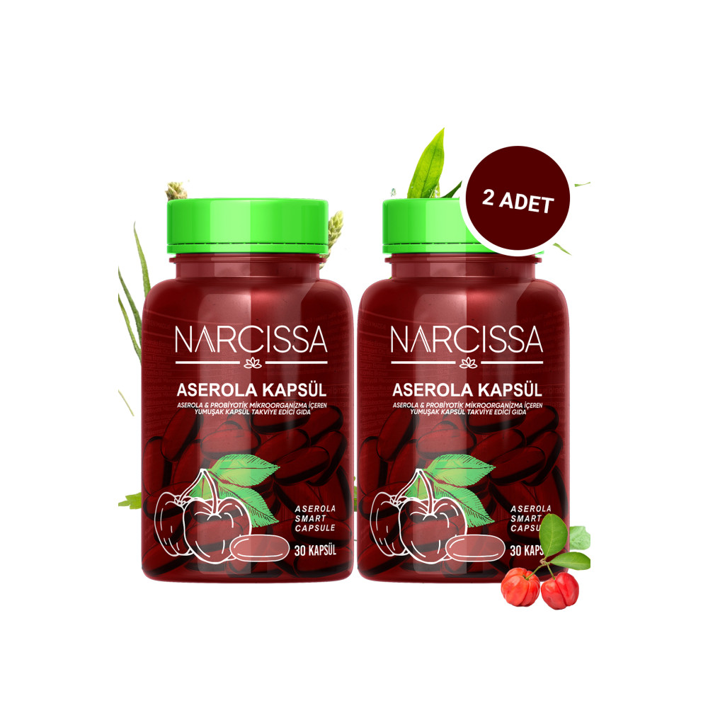 Narcissa 2 Adet- Aserola Kapsulü & Probiyotik Mikroorganizma İçeren Detox Kapsülü Sağlık Fiyatı