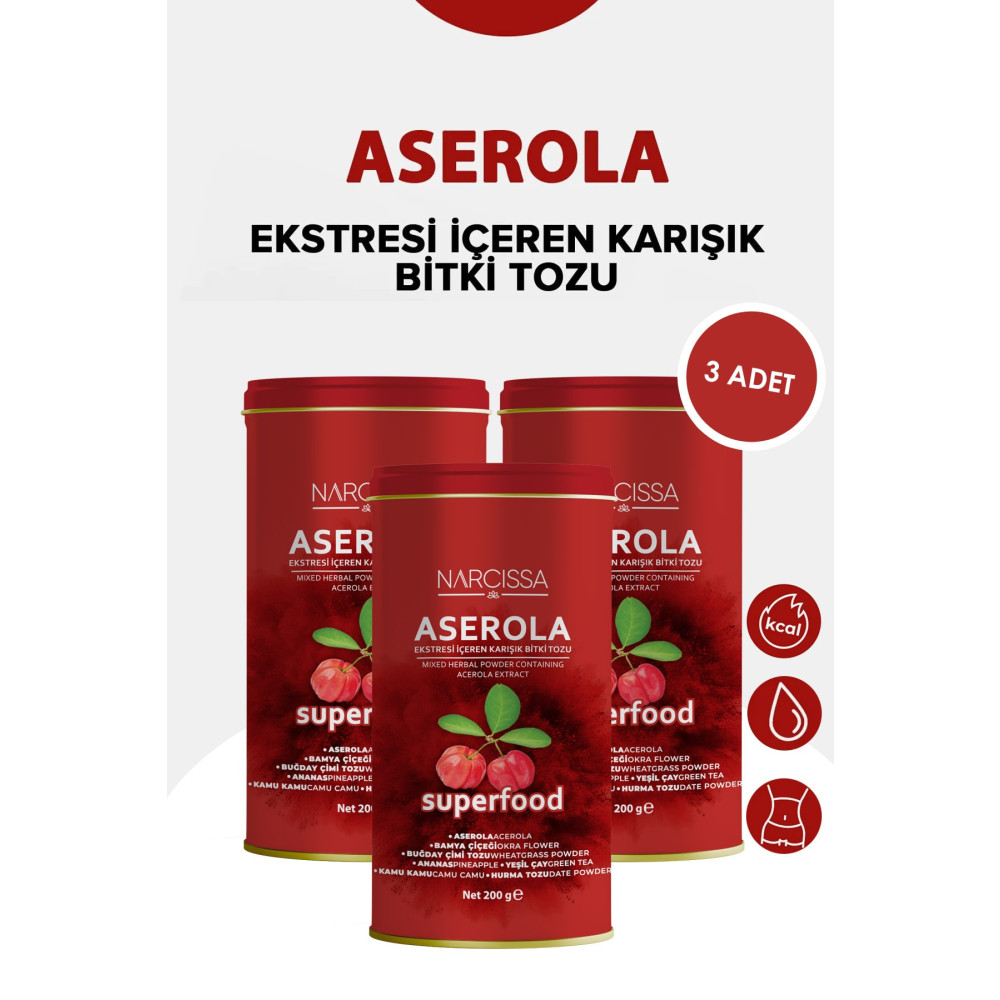 Narcissa 3 Adet - Aserola Ekstresi Içeren Karışık Bitki Tozu Çay Fiyatı