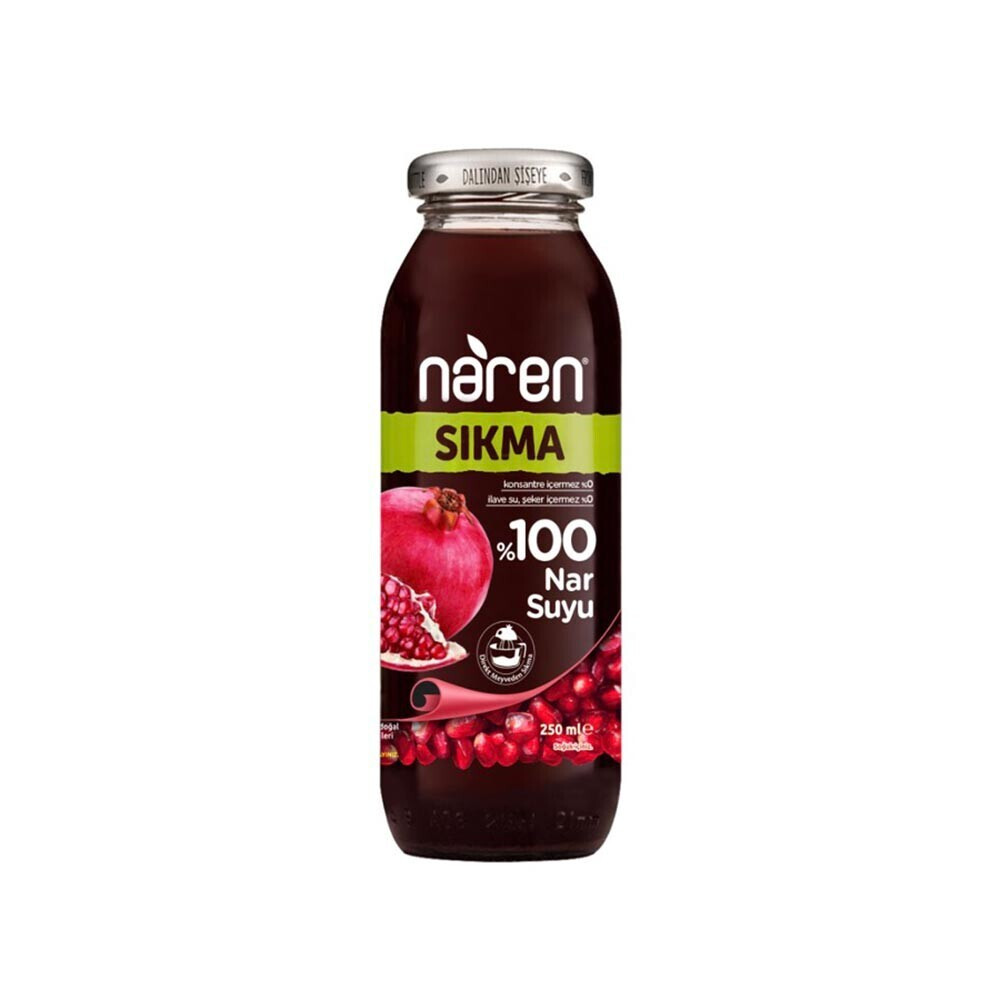 Naren %100 Sıkma Nar Suyu 250 ml Cam Şişe Limonata ve Meyve suyu Fiyatı