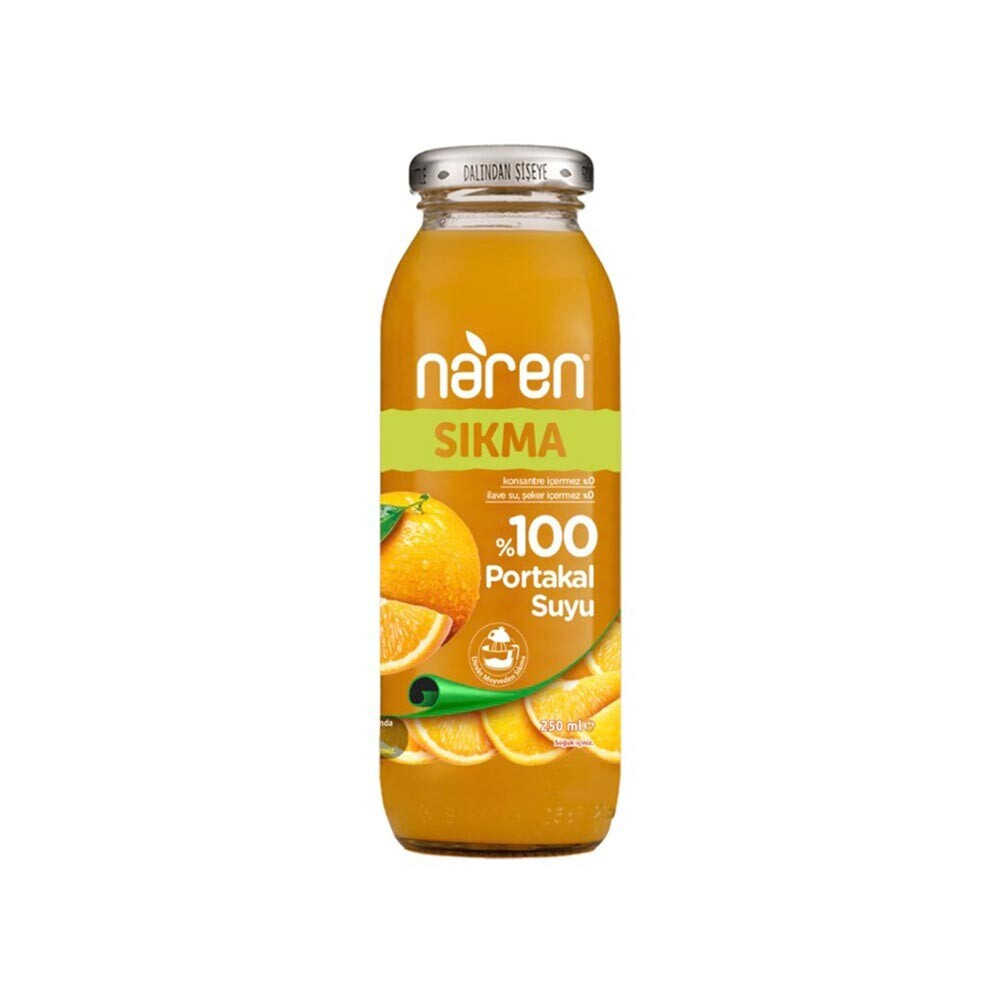 Naren %100 Sıkma Portakal Suyu 250 ml Cam Şişe Limonata ve Meyve suyu Fiyatı