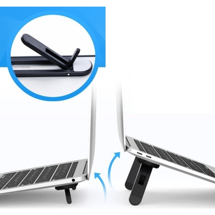 Nargo 2 Kademeli Katlanabilir ve Yapışkanlı Laptop Standı Siyah - 0 - Siyah Diğer Fiyatı