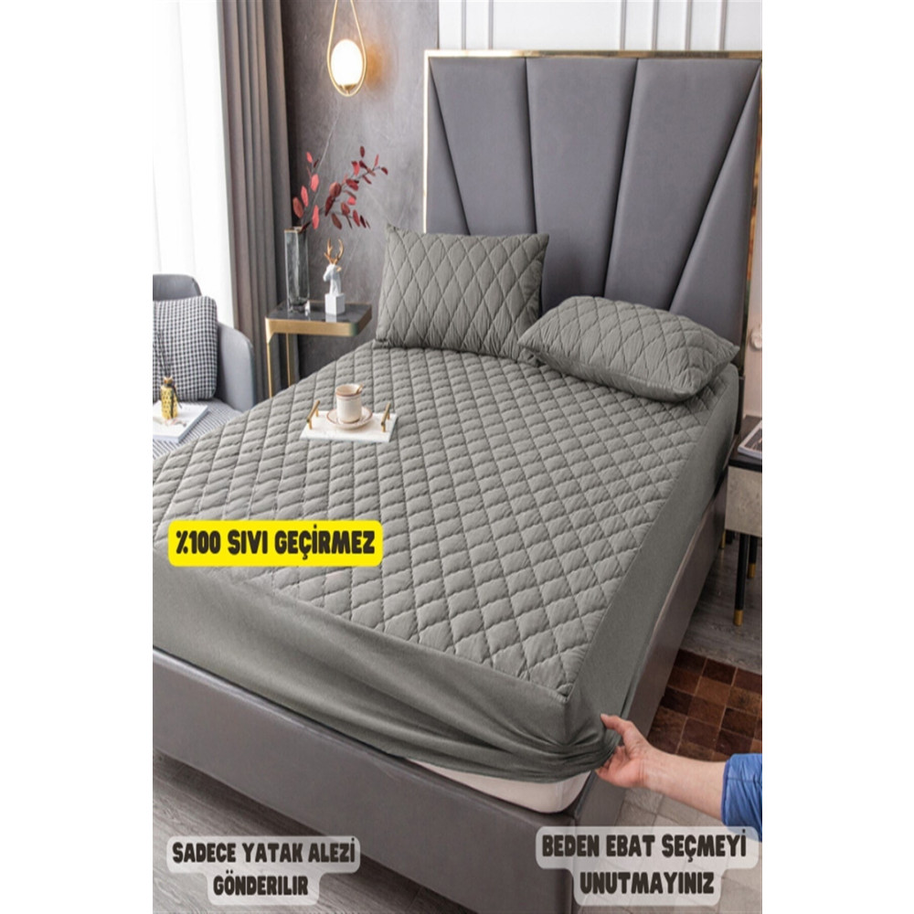 Nart Home Gri Renkli %100 Sıvı Geçirmez Pamuklu Kapitoneli Yatak Koruyucu Renkli Alez Çarşaf 70 x 140 Beden Alez / Yatak Koruyucu Fiyatı