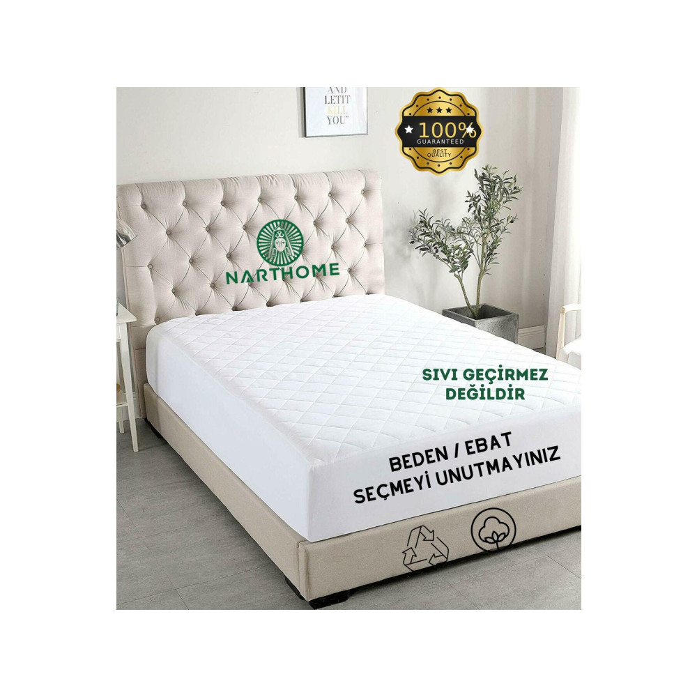 Nart Home Kapitone Fitted Yatak Koruyucu Alez Tek Çift Kişilik Kapitoneli Pamuklu Yatak Alezi 9 Boy 90 x 190 Beden Alez / Yatak Koruyucu Fiyatı