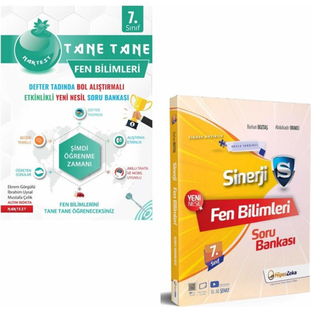 Nartest 7. Sınıf Defter Tadında Tane Tane Fen Bilimleri ve Hiper Zeka Sinerji Fen Bilimleri Soru Bankası Fen - Bilişim ve Teknoloji Fiyatı
