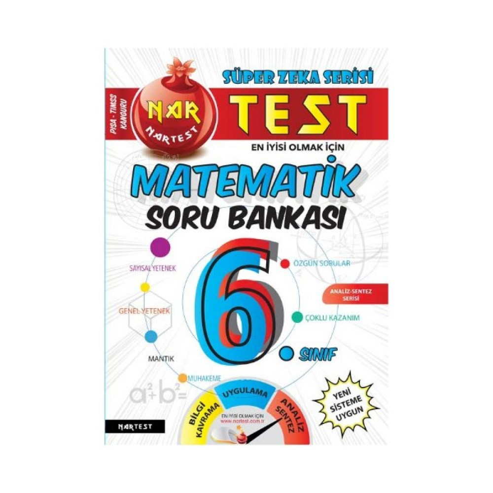 Nartest Yayınevi 6. Sınıf Süper Zeka Matematik Soru Bankası Fen Liselerine Hazırlık Matematik Fiyatı