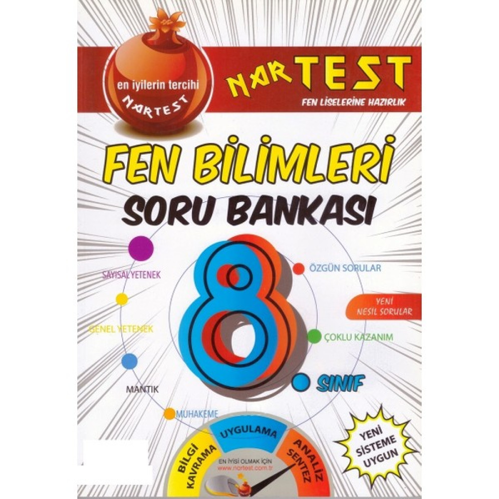Nartest Yayınevi 8. Sınıf Fen Bilimleri Soru Bankası Kaynak Kitapları Fiyatı