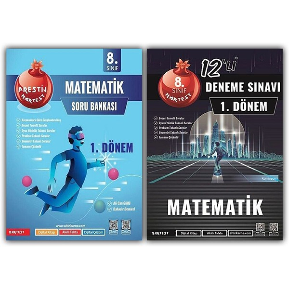 Nartest Yayınevi 8. Sınıf LGS 1. Dönem Matematik Prestij Soru Bankası + Mod 12 Deneme Tüm Dersler Fiyatı