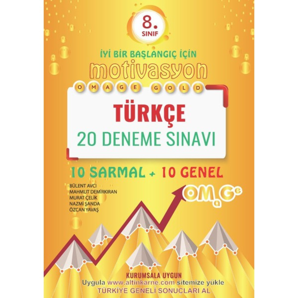 Nartest Yayınevi 8. Sınıf LGS Omage Gold Türkçe 20 Deneme - LGS Deneme Kaynak Kitapları Fiyatı