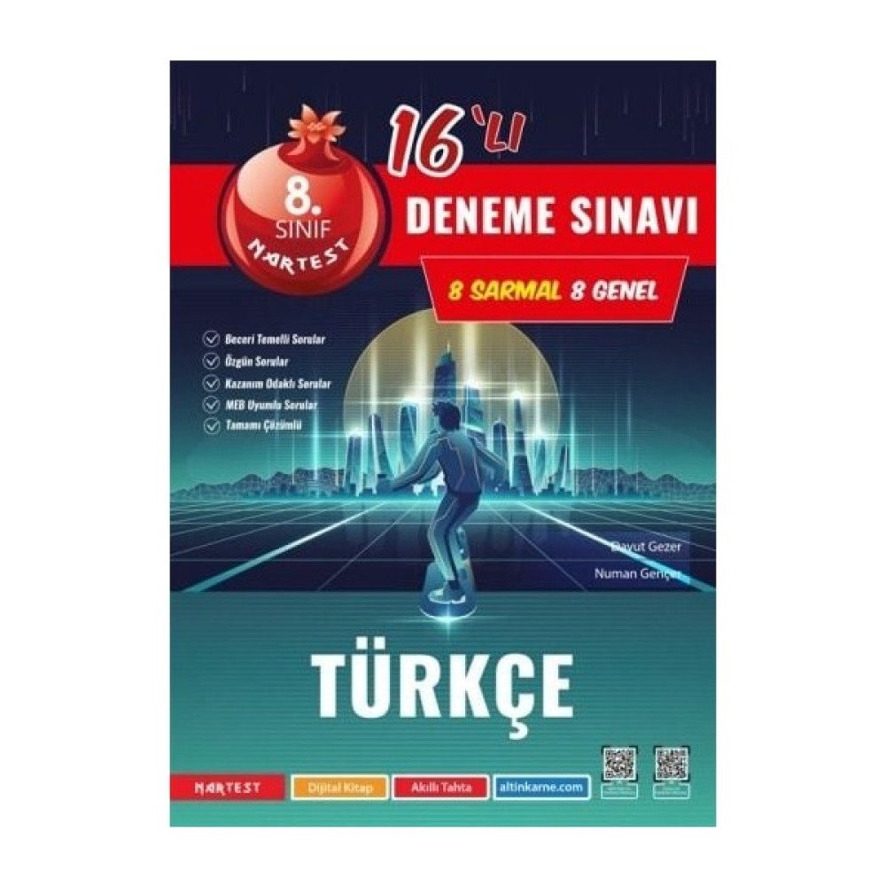 Nartest Yayınevi 8. Sınıf LGS Yeni Koyu Kapak Türkçe 16'lı Deneme Kaynak Kitapları Fiyatı