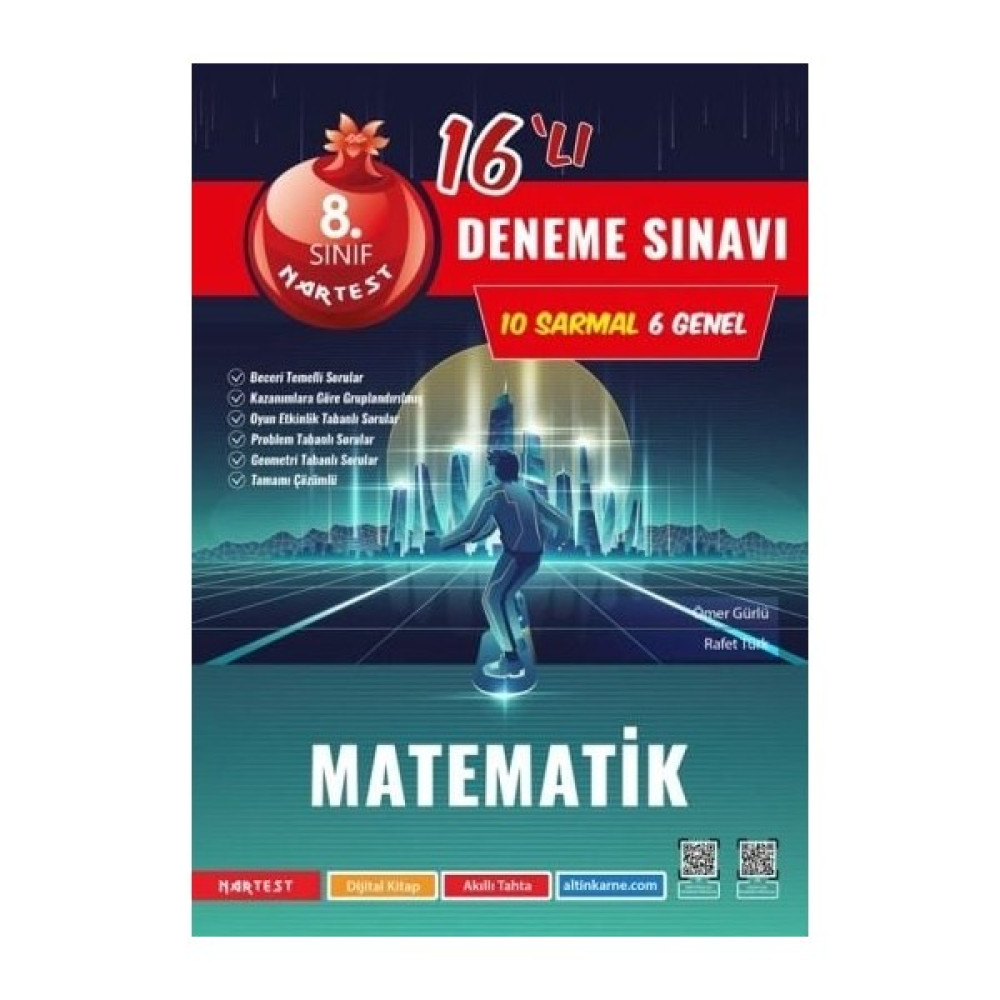 Nartest Yayınevi 8. Sınıf LGS Yeni Koyu Kapaklı Matematik 16 Deneme Kaynak Kitapları Fiyatı