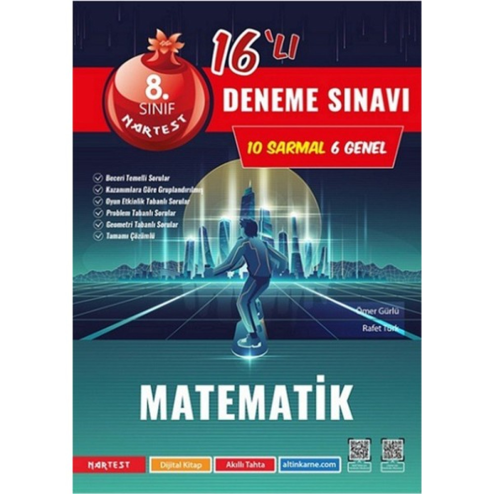 Nartest Yayınevi 8. Sınıf Mod 16'lı Matematik Deneme (Ciltli) Kaynak Kitapları Fiyatı