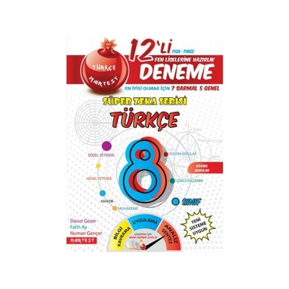 Nartest Yayınevi 8. Sınıf Nar Türkçe 12 Deneme Sınavı (7 Sarmal + 5 Genel) Türkçe Fiyatı