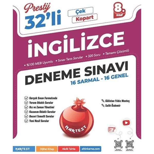 Nartest Yayınevi 8. Sınıf Prestij İngilizce 32 Deneme Sınavı Diğer Fiyatı