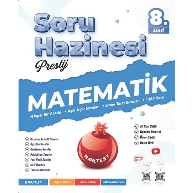 Nartest Yayınevi 8. Sınıf Prestij Matematik Soru Hazinesi - Sınav Tarzı Sorular ve Açık Uçlu Sorular Diğer Fiyatı