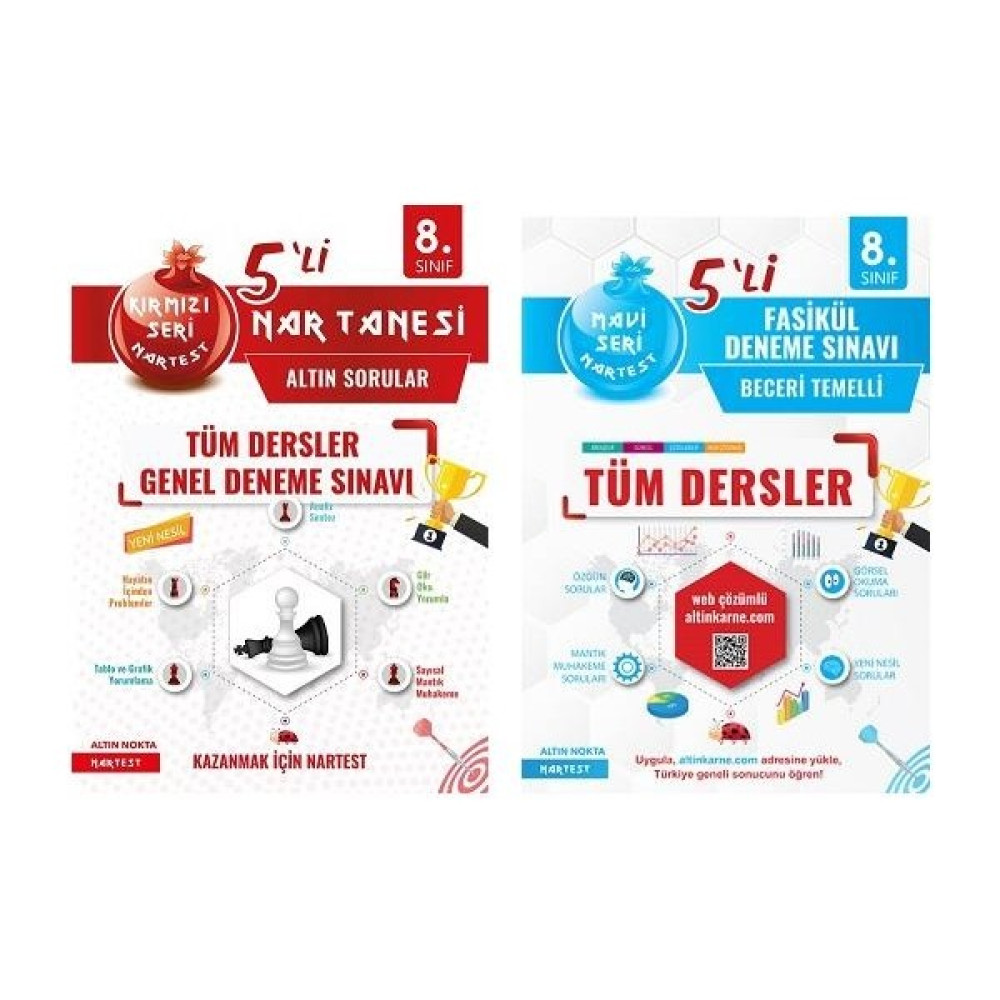Nartest Yayınevi Tüm Dersler 5’ Li Deneme Seti (2 Kitap) Tüm Dersler Fiyatı