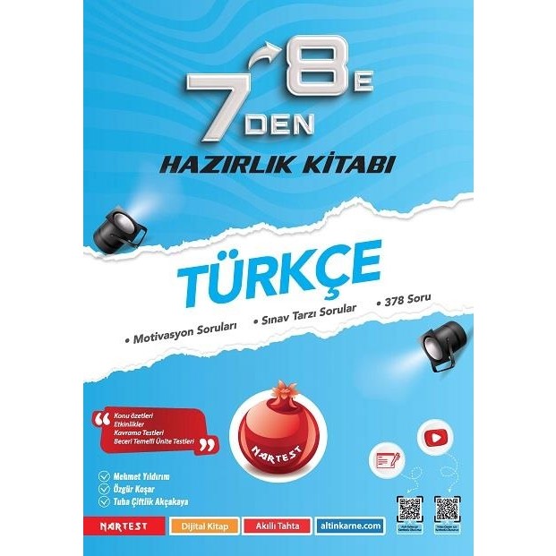 Nartest Yayınları 7 Den 8 E Türkçe Hazırlık Kitabı Türkçe Fiyatı