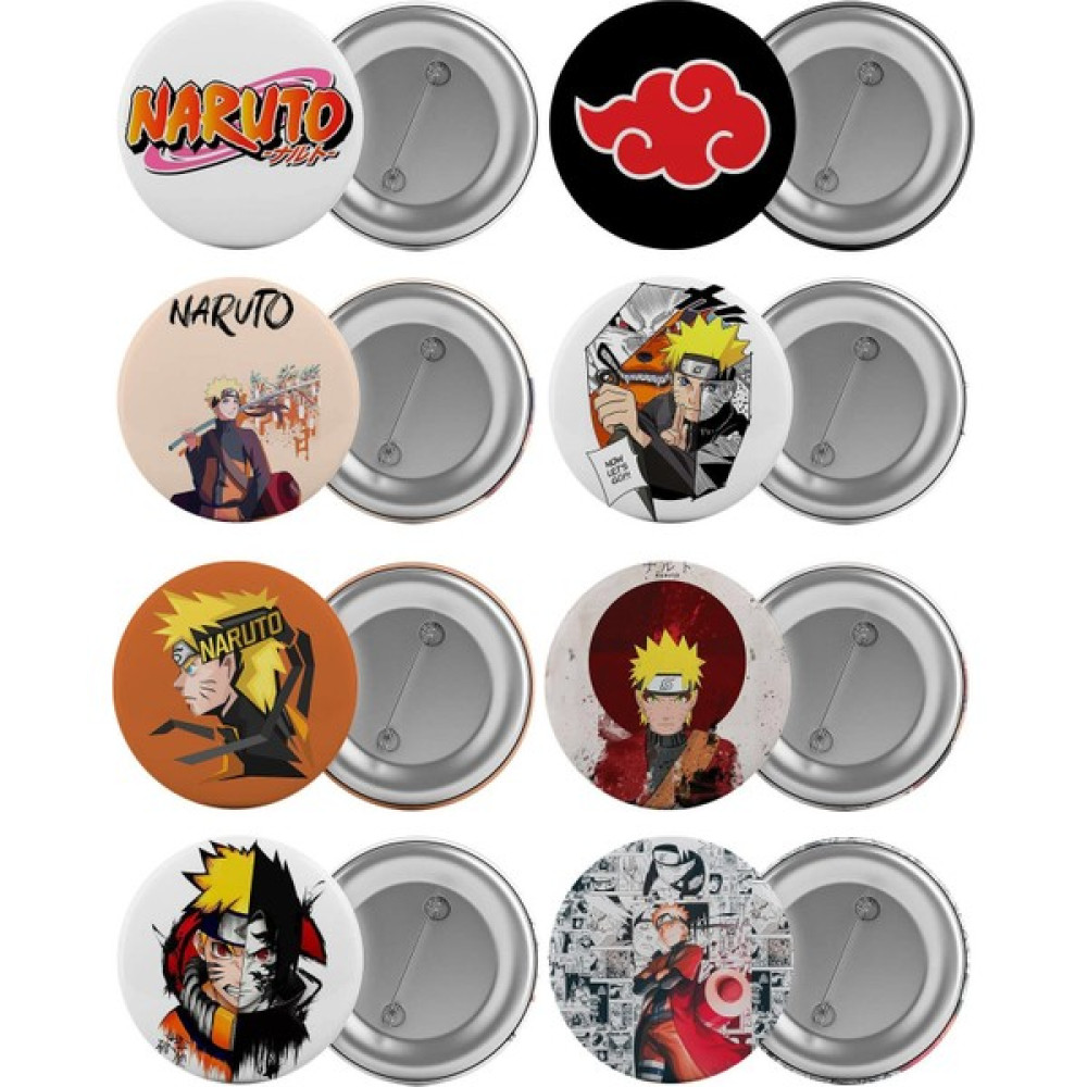 Naruto Çanta Rozeti Seti 8 Adet En Büyük Boy 5.8cm Iğneli Broş Okul Çantası Fiyatı