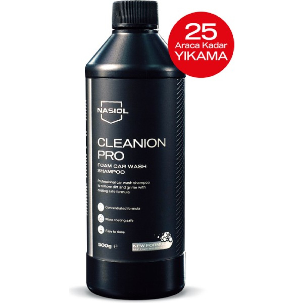 Nasiol Cleanion Pro New Formula Araç Konsantre Şampuan-500 Gr-Narenciye Kokulu, Fırçasız Oto Yıkama Oto Yıkama Ürünleri Fiyatı
