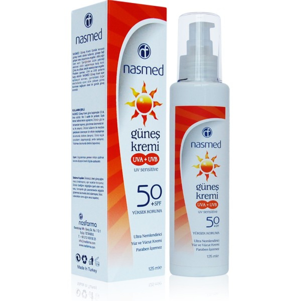 Nasmed Güneş Koruyucu 50 Spf 125 Ml Güneş Kremleri ve Losyonları Fiyatı