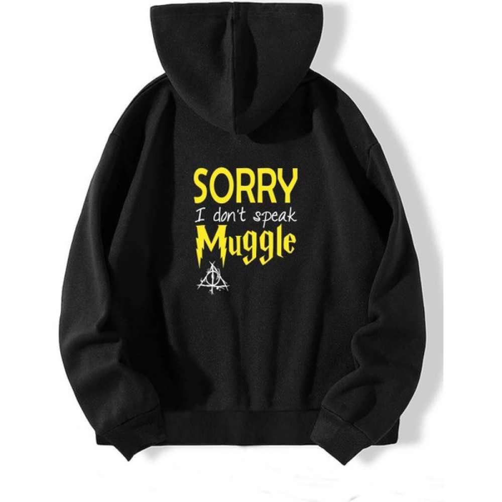 Natch Wear Siyah Arka Sorry Mug Baskılı Oversize Sweatshirt Erkek Sweatshirt Fiyatı