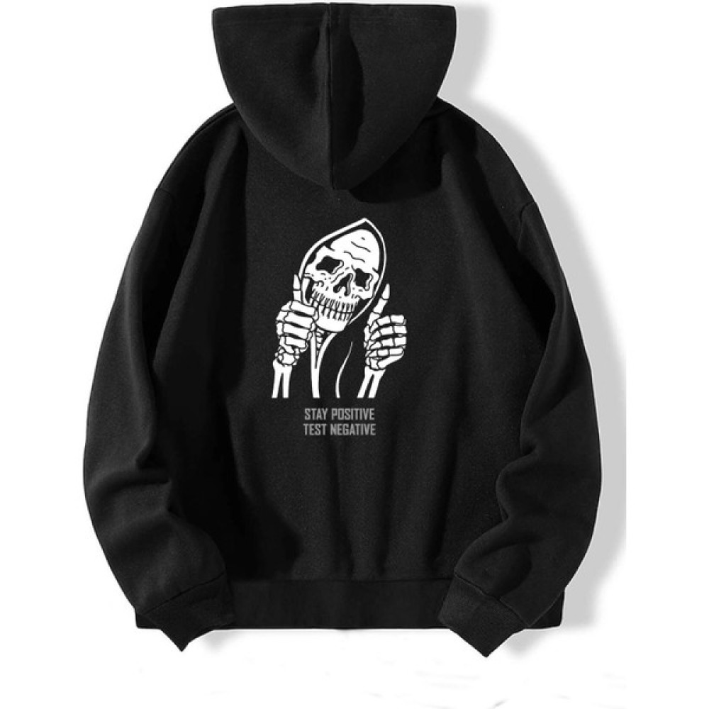 Natch Wear Siyah Arka Stay Possitive Baskılı Oversize Sweatshirt Erkek Sweatshirt Fiyatı