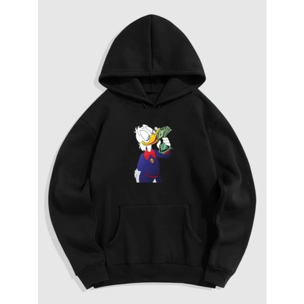 Natch Wear Siyah Ön Mc Duck Baskılı Oversize Sweatshirt Erkek Sweatshirt Fiyatı