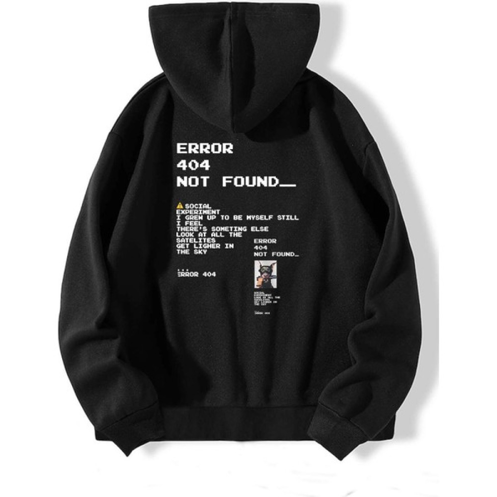 Natch Wear Siyah Sırt Eror 404 Baskılı Oversize Sweatshirt Erkek Sweatshirt Fiyatı
