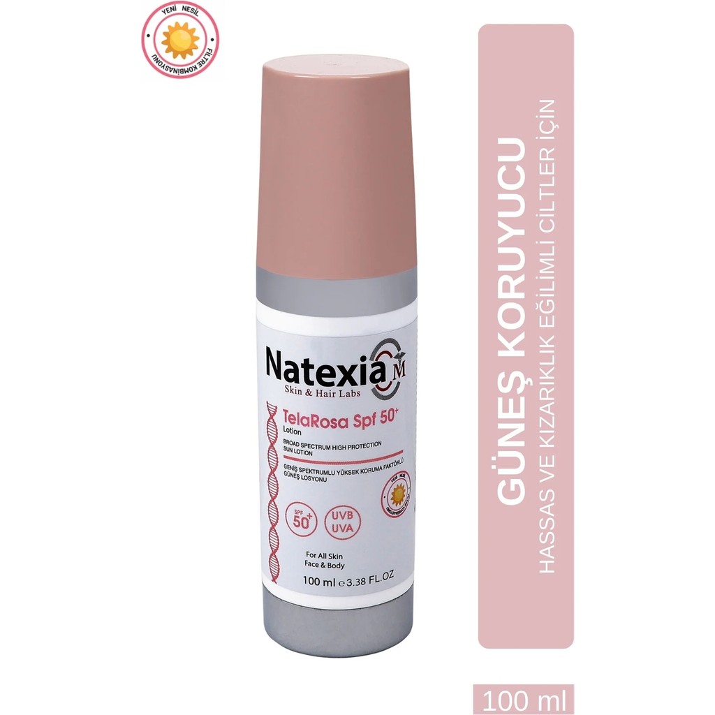 Natexia Hassas ve Kızarıklık Eğimli Ciltler Için Telarosa Güneş Koruyucu SPF50+ Losyon 100 ml Diğer Fiyatı