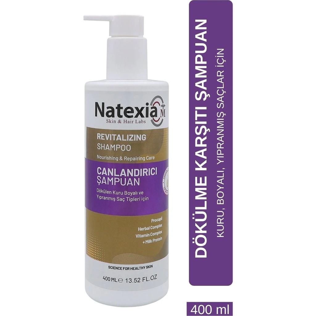 Natexia Kuru, Boyalı ve Yıpranmış Saçlar Için Dökülme Karşıtı Canlandırıcı Şampuan 400 ml Diğer Fiyatı