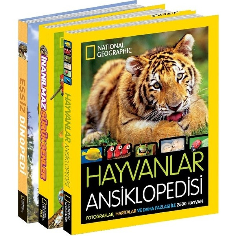 National Geographic Kids Hayvanlar Ansiklopedi Seti 3 Kitap Takım - Kolektif Zihinsel Gelişim Kitapları Fiyatı