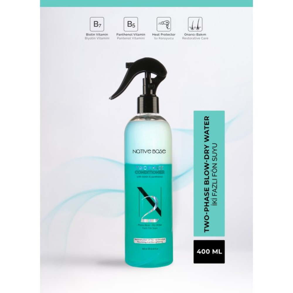 Native Base Biotin&panthenol Içerikli Çift Fazlı Fön Suyu 400 ml Saç Şekillendirici Sprey Fiyatı