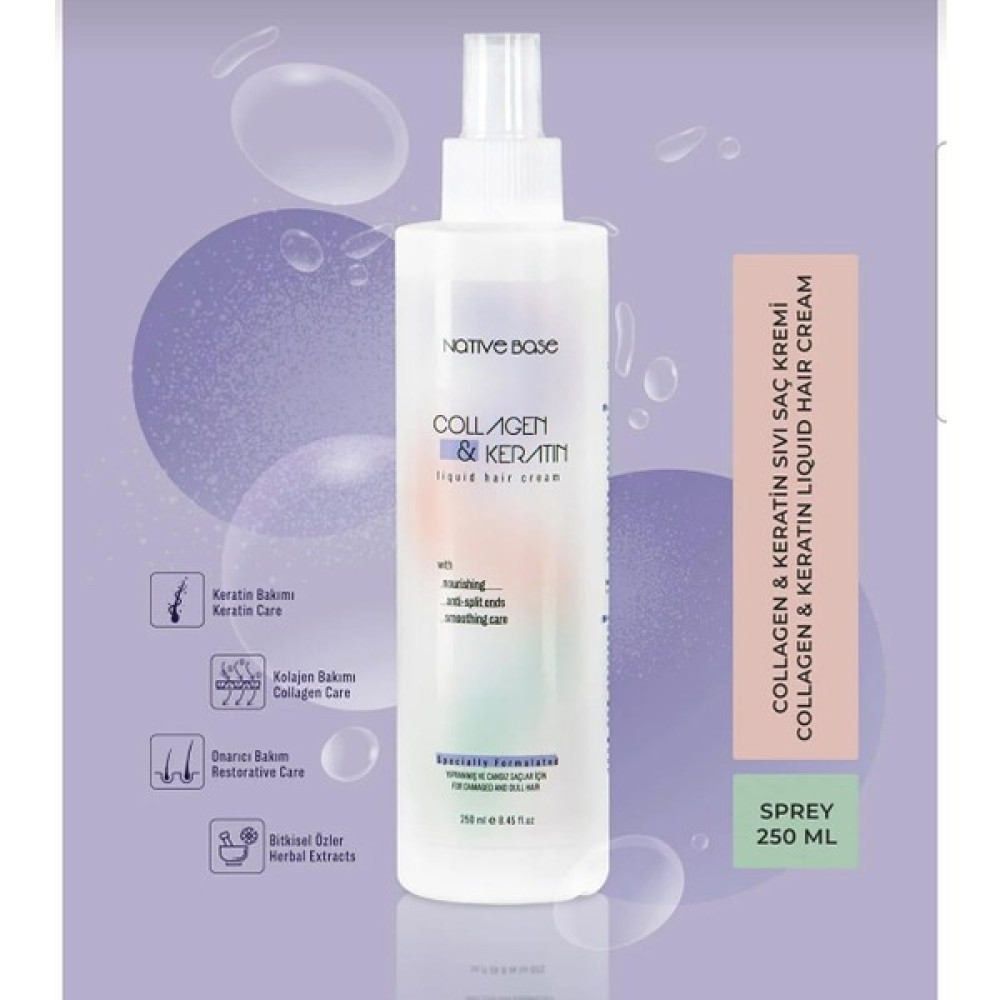 Native Base Keratin&collagen Sıvı Saçkremi 250ML Şampuan ve Saç Kremi Fiyatı