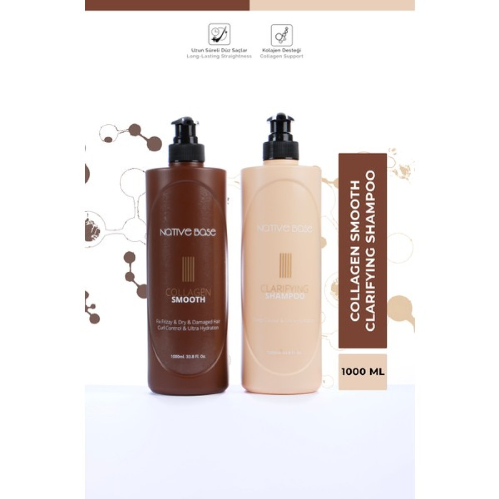 Native Base Profesyonel Saç Düzleştirici Collagen Smooth - 1 Şampuan ve Saç Kremi Fiyatı