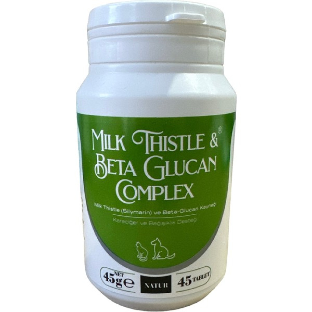 Natur Milk Thistle & Beta-Glucan Complex 45 Tablet Evcil Hayvan Ürünleri Fiyatı