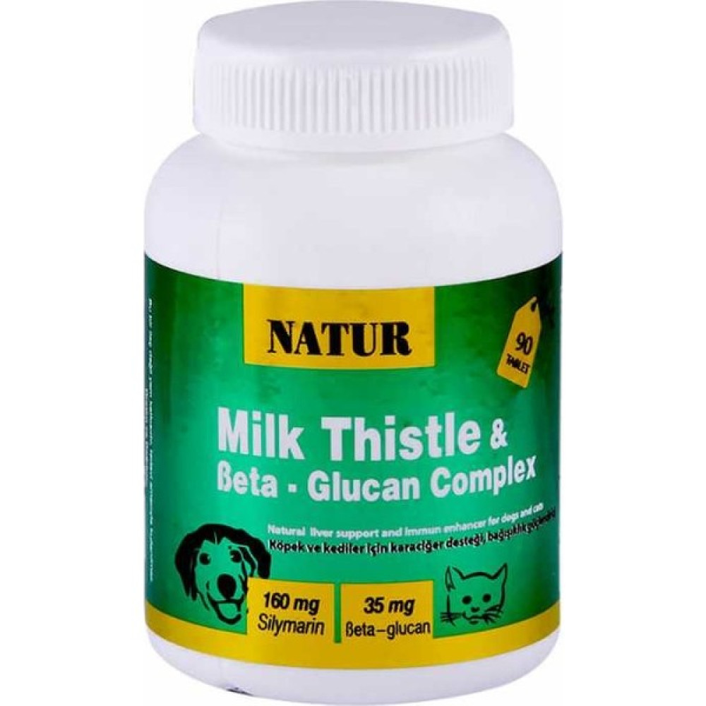 Natur Milk Thistle & Beta - Glucan Complex Destekleyici 90 Tablet Evcil Hayvan Ürünleri Fiyatı
