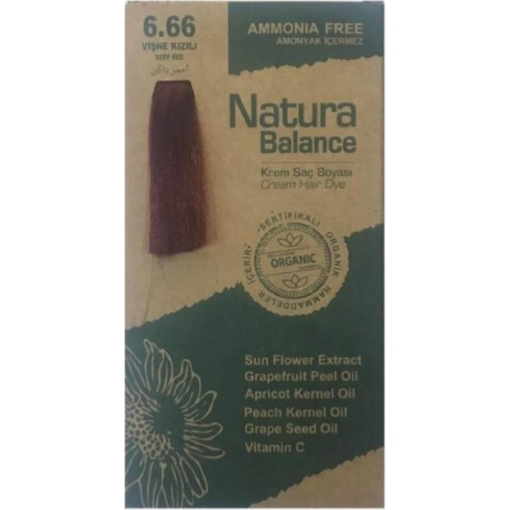 Natura Balance Krem Saç Boyası Vişne Kızılı 6.66 Saç Boyası Fiyatı