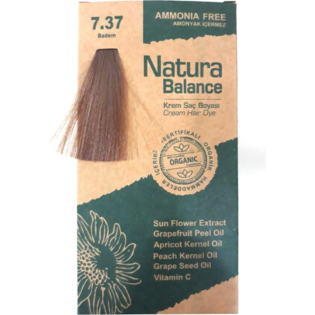 Natura Balance Organıc Saç Boyası 7.37 Badem - 7,37 Saç Boyası Fiyatı
