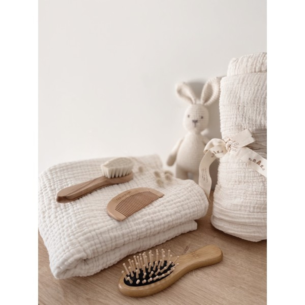 Naturaborn Organik Doğal Keçi Kılı Yumuşak Bebek Konak Saç Fırçası &bambu Bebek Tarağı ve Şimşir Tarak 3'lü Seti - Bej Bebek Saç Fırça-Tarak Fiyatı