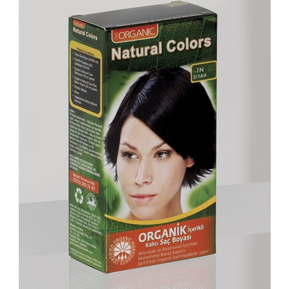 Natural Colors 1n Siyah Organik Saç Boyası Saç Boyası Fiyatı