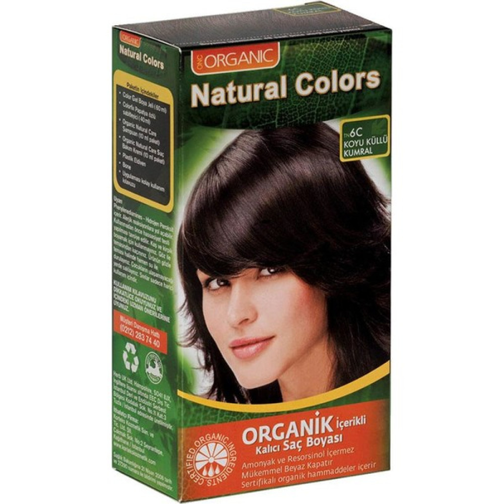 Natural Colors - Organik Kalıcı Saç Boyası No: 6c Koyu Küllü Kumral Saç Boyası Fiyatı