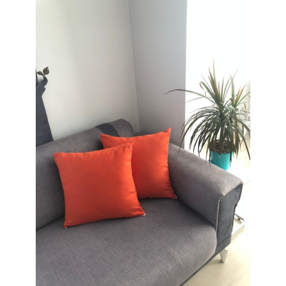 Natural Home Turuncu 2 Li Kırlent Kılıfı 43X43 - 43 x 43 cm Kırlent / Mobilya Yastığı Fiyatı